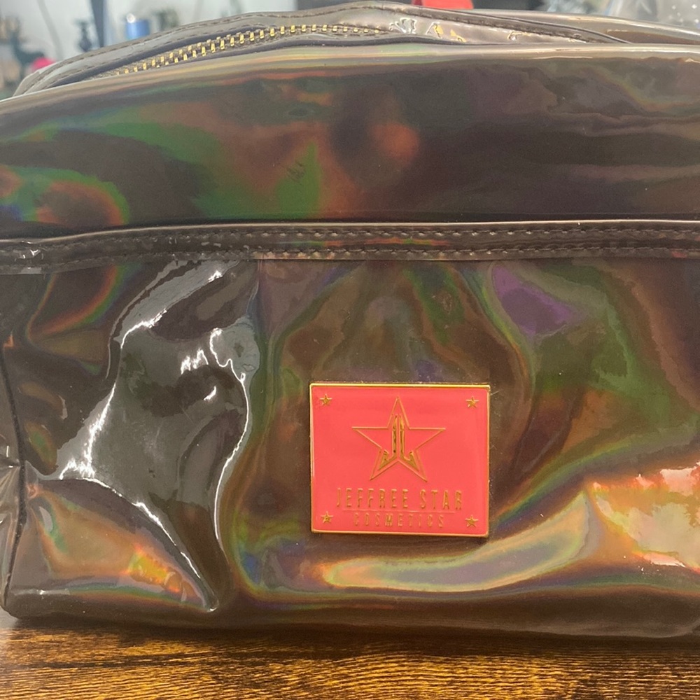 Jeffree Star limited edition black chrome makeup bag